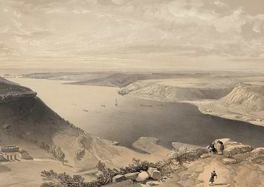 Panoramic View of a River Landscape