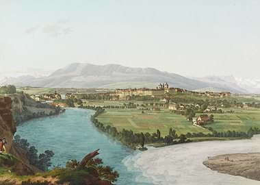 Panoramic View of a City by a River