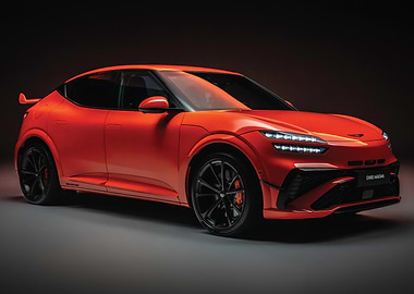 Orange Genesis GV60 Magma Electric Car