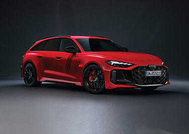 Red Audi RS6 Avant