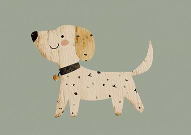 Cute Dalmatian Dog Illustration