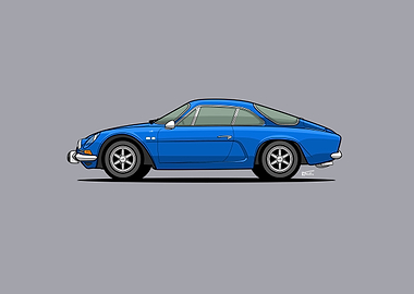 Classic Alpine A110 Car Illustration