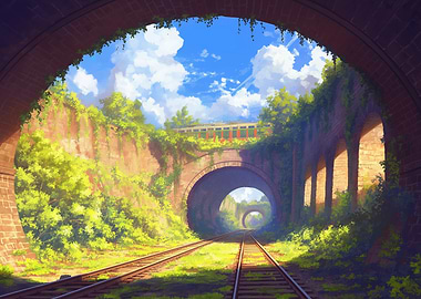 Overgrown Train Tunnels and Tracks