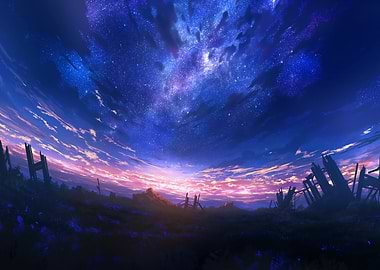 Post-Apocalyptic Starry Night Sky