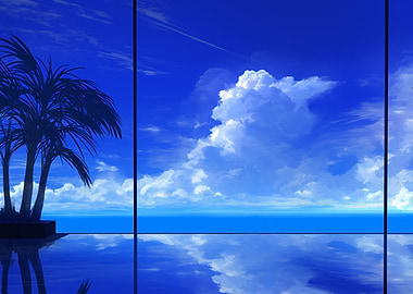 Tropical Paradise Reflection