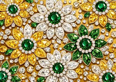 Jeweled Floral Embellishments
