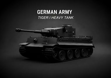 black German Army Tiger I Heavy Tank poster