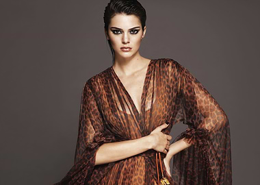 Kendall Jenner in Leopard Print Dress