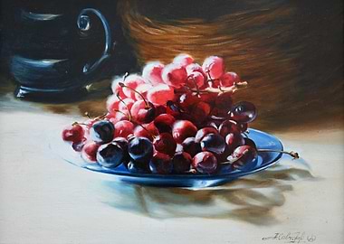 Still Life with Grapes and Cherries