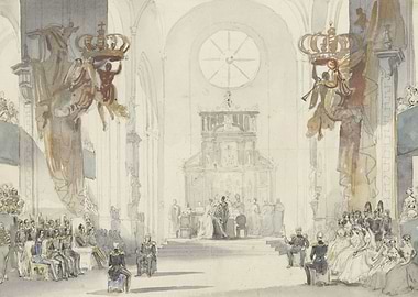 Royal Ceremony in a Grand Cathedral
