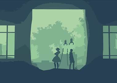 Nier Automata Characters in Forest Setting