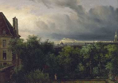 Stormy Sky Over a Cityscape