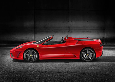 Red Ferrari Convertible Sports Car