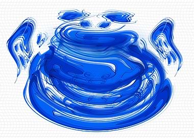 Abstract Blue Swirls 12QW