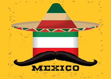 Mexican Sombrero and Mustache