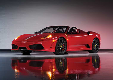 Red Ferrari Convertible Sports Car