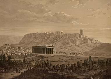 Ancient Greek Acropolis and Temple