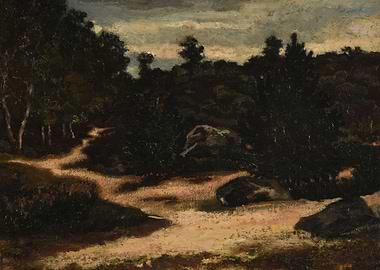 Path through a dark forest