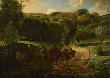 Rural Landscape with Farmer and Oxen