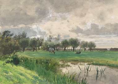 Pastoral Landscape with Cow