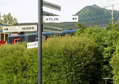Directional Signpost with Destinations
