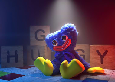 Huggy Wuggy Toy with Blocks