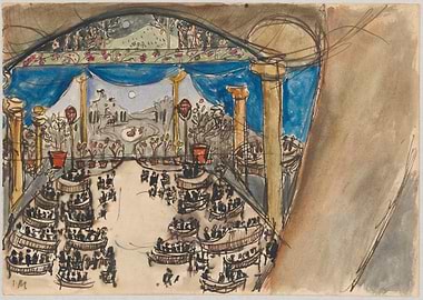 Stage Design with Audience and Landscape