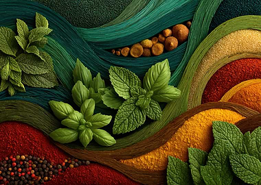 Herbs and Spices Arrangement