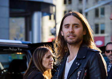 Jared Leto in Leather Jacket