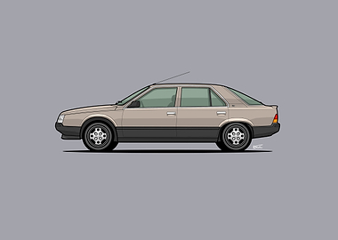 R25 Luxury hatchback side profile illustration