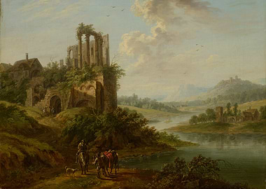 Pastoral Landscape with Ancient Ruins