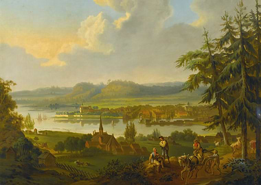 Pastoral Landscape with Town and River