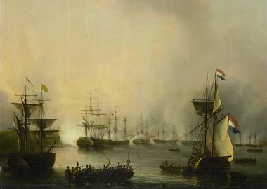 Naval Fleet in Harbor