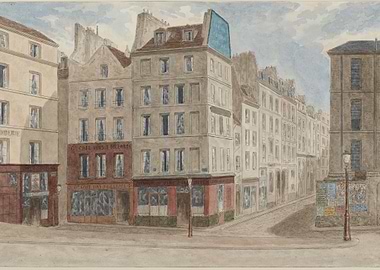 Parisian Street Scene with Cafes