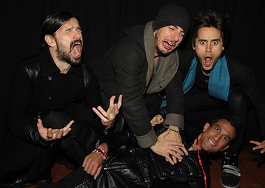 Band Members in Dramatic Poses