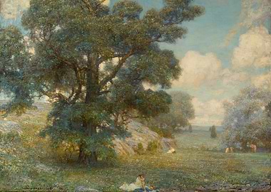 Idyllic Picnic Scene Under a Large Tree