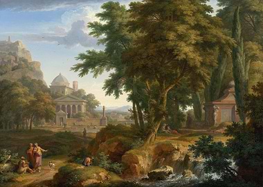 Classical Landscape with Figures and Ruins