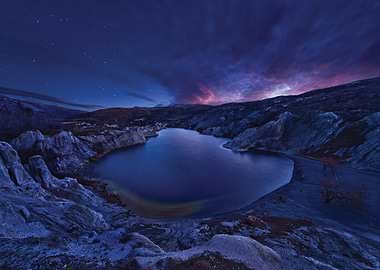 Twilight Lake Landscape