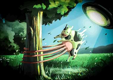 Cow Abduction by UFO
