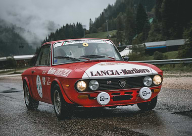 Vintage Lancia Marlboro Rally Car