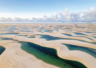 Aerial View of Desert Oasis Pools