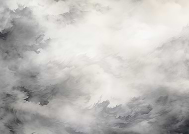 Abstract Ink Wash Clouds