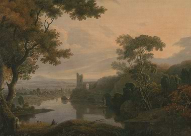 River Landscape with Ruined Castle