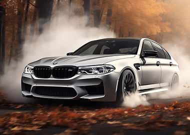 BMW M5 Drifting in Forest