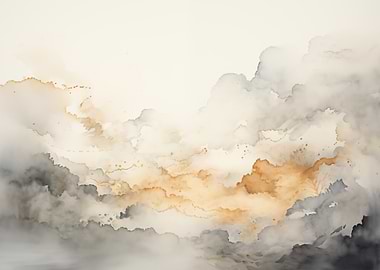 Abstract Watercolor Clouds