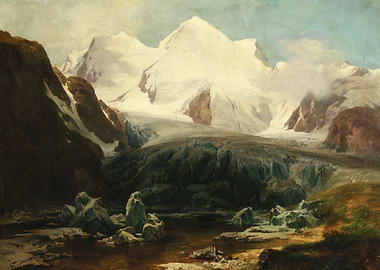Majestic Mountain Glacier Landscape