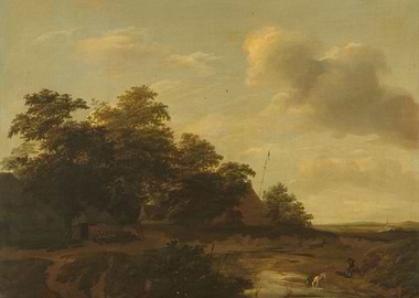 Pastoral Landscape with Figures and Animals