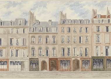 Parisian Street Scene Watercolor