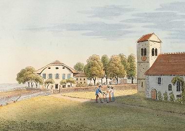 Pastoral Scene with Buildings and Figures