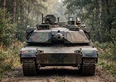 M1 Abrams Tank in Forest